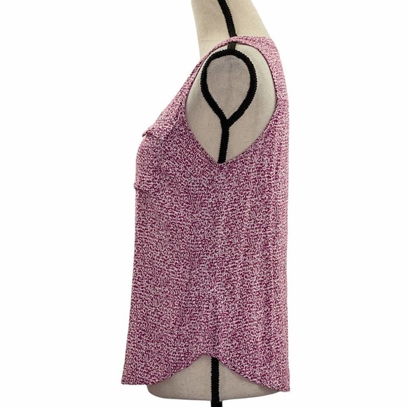 WILLI Smith Purple & Pink Printed Sleeveless Split Neck Button Down Blouse - Picture 3 of 11